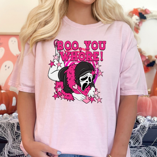 Boo You Whore Scream Full Color DTF Transfer