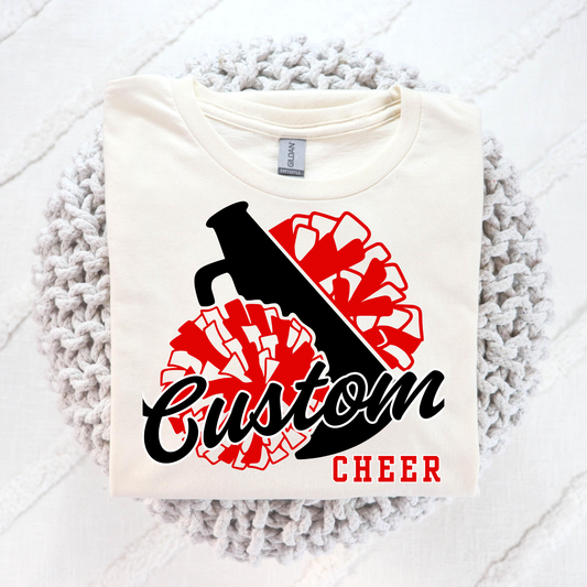 Custom Cheer (Megaphone/Poms) Full Color DTF Transfer
