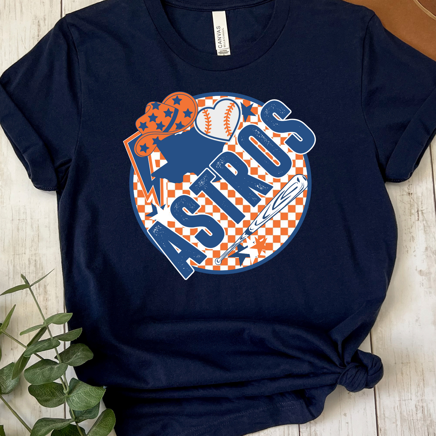 Astros (Checkered Circle) Full Color DTF Transfer