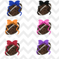 Leopard Bow Football (Multi Color Bows) Full Color DTF Transfer