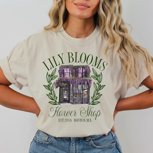Lily Blooms Flower Shop Full Color DTF Transfer