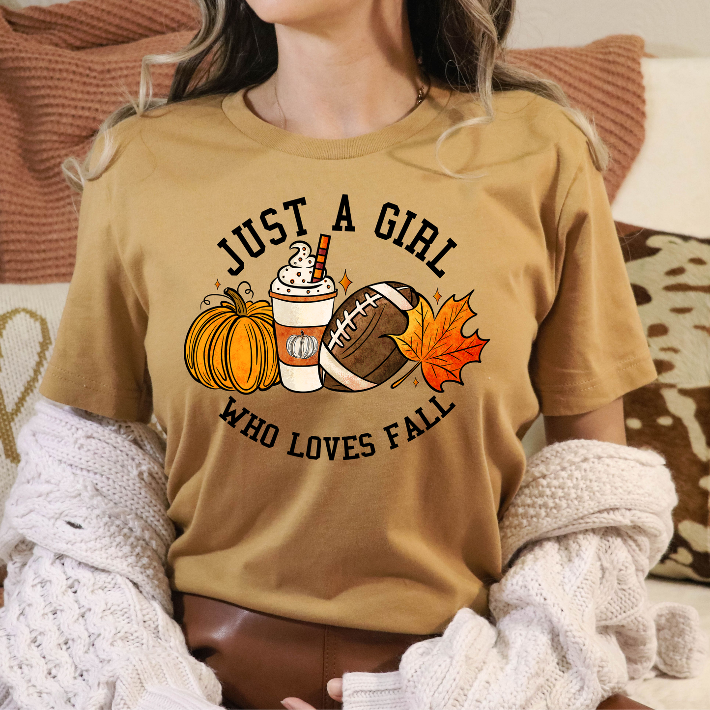 Just A Girl Who Loves Fall Full Color DTF Transfer