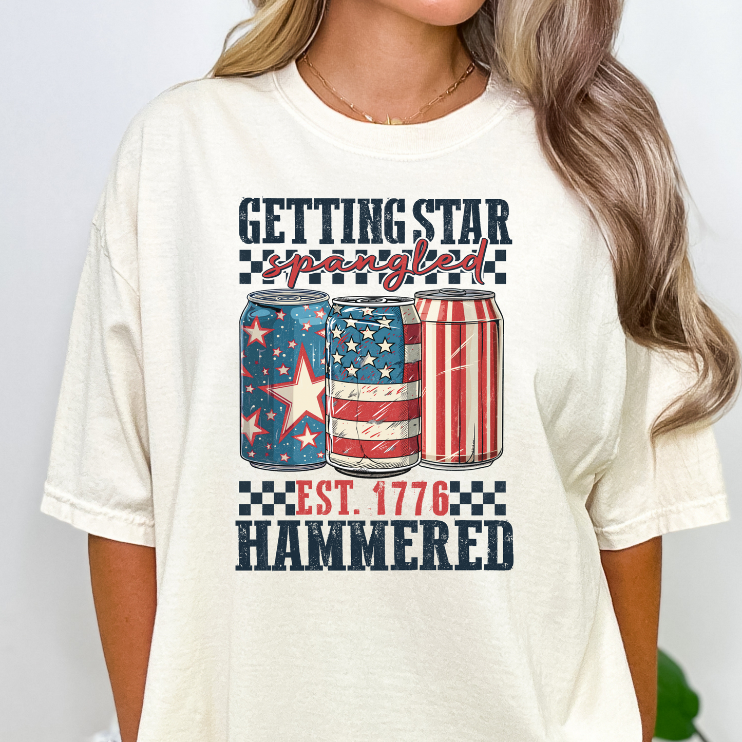 Getting Star Spangled Hammered Full Color DTF Transfer