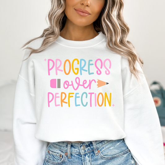 Progress Over Perfection Full Color DTF Transfer