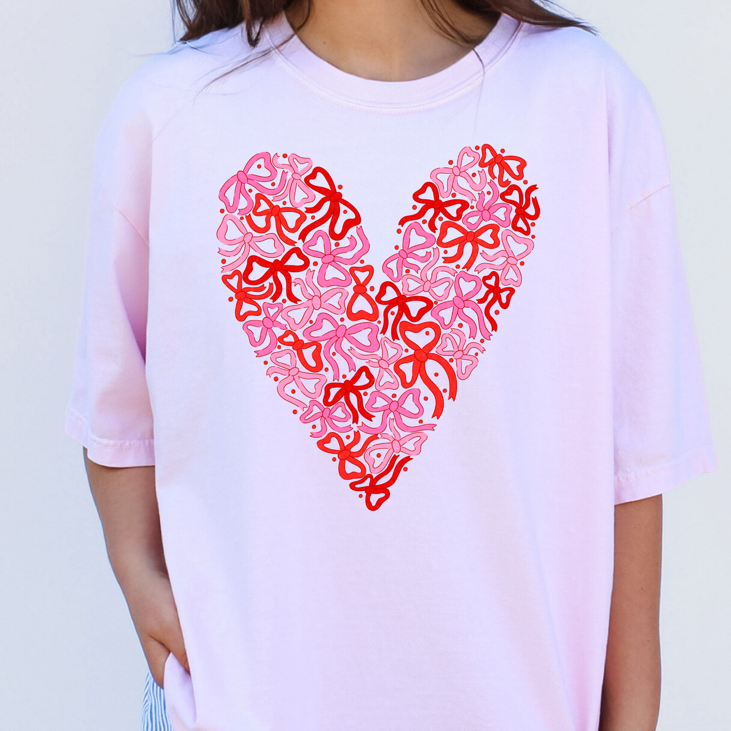 Bow Collage Heart Full Color DTF Transfer