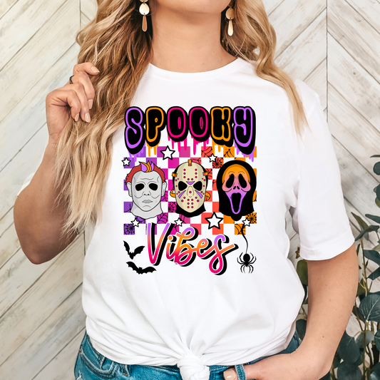 Spooky Vibes (Horror Masks) Full Color DTF Transfer