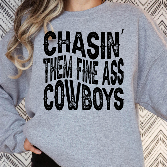 Chasin Them Fine Ass Cowboys Full Color DTF Transfers