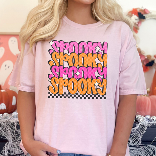 Spooky (Pink/Orange - Repeat) Full Color DTF Transfer