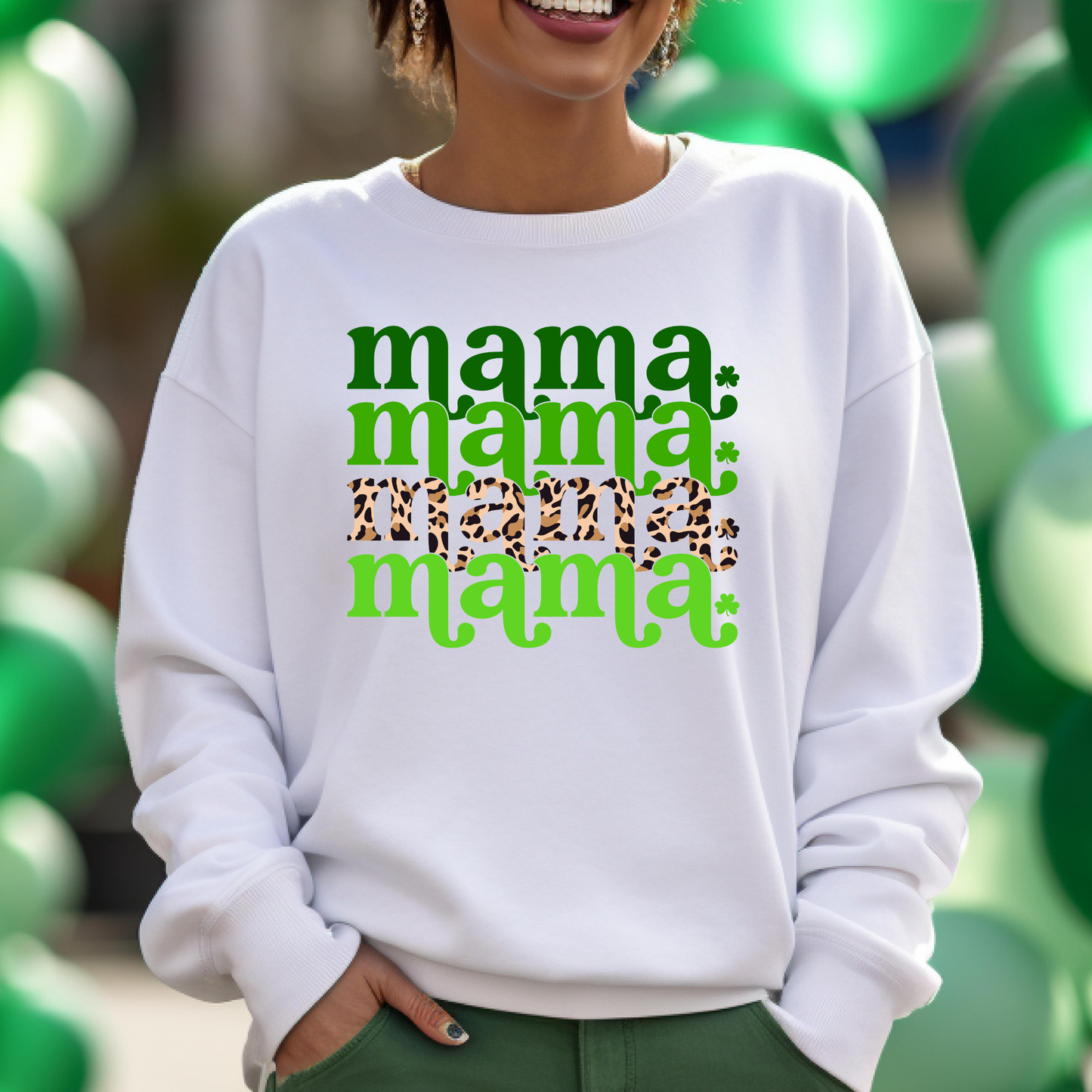 Mama Mini (St. Patricks Repeat) Full Color DTF Transfer