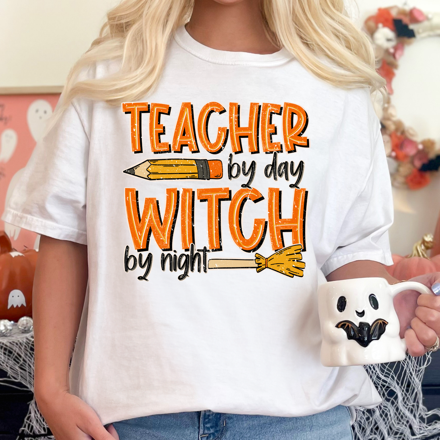 Teacher By Day Witch By Night (Color Version) Full Color DTF Transfer