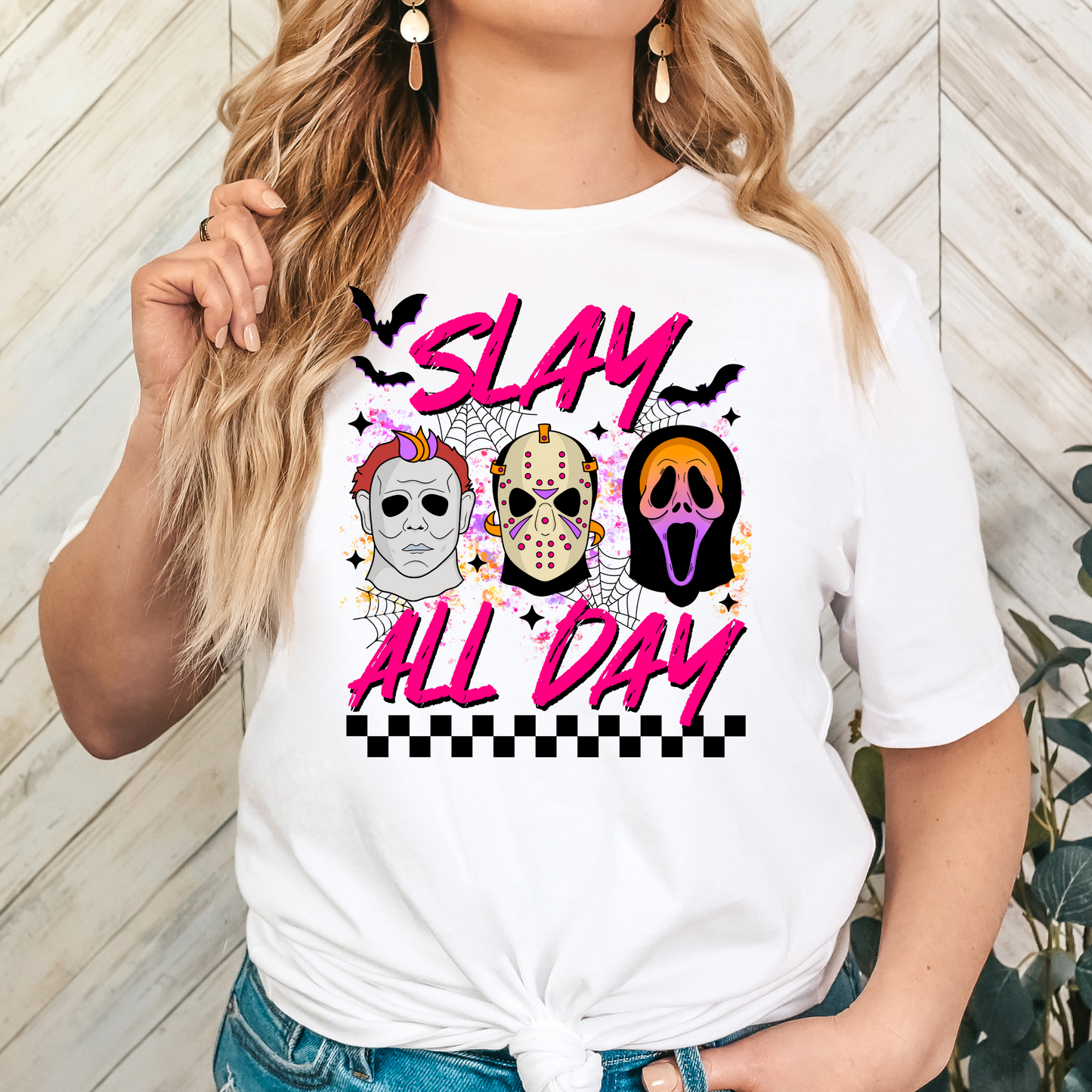 Slay All Day (Horror Masks) Full Color DTF Transfer