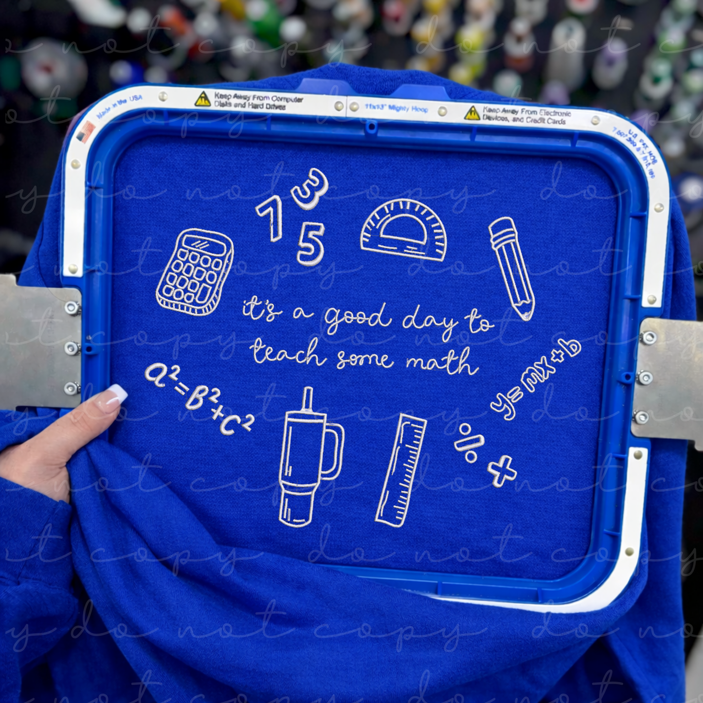 It's a Good Day To Teach Math (Icons) Embroidered Sweatshirt/T-Shirt