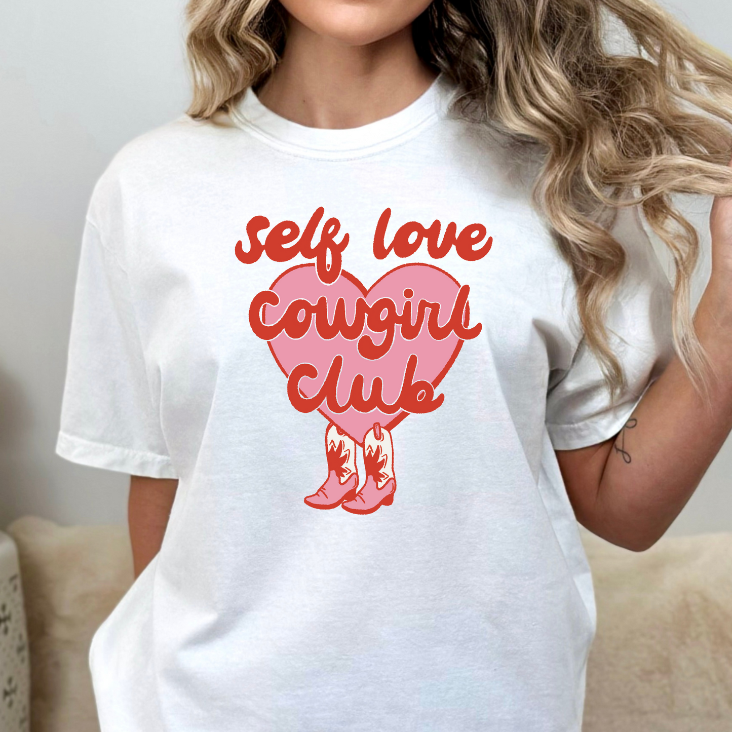 Self Love Cowgirl Club Full Color DTF Transfer