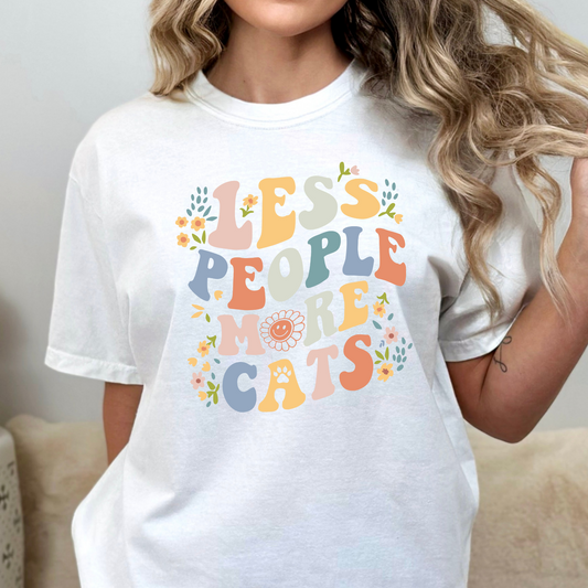 Less People More Cats Full Color DTF Transfer