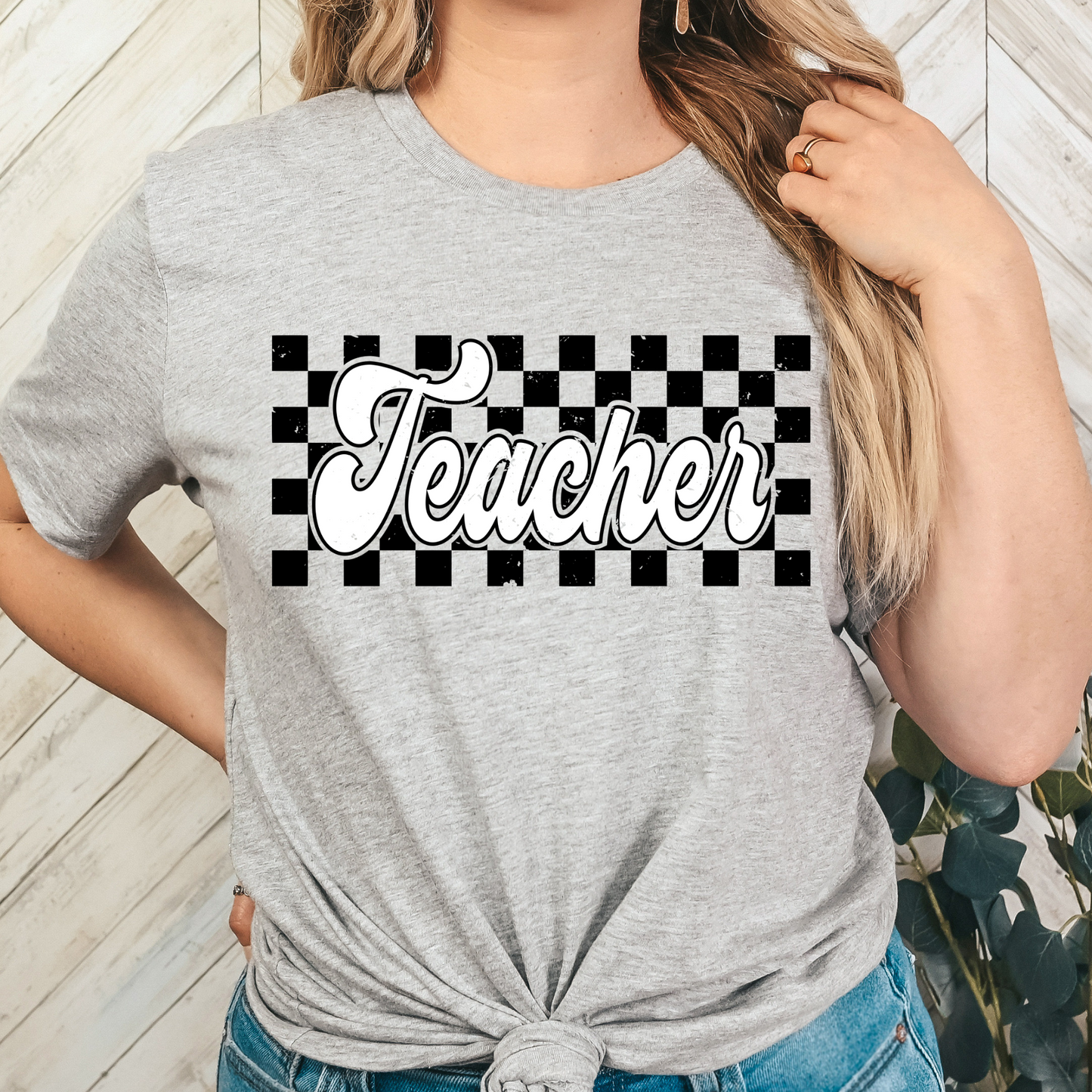 Teacher (Checkered) Full Color DTF Transfer