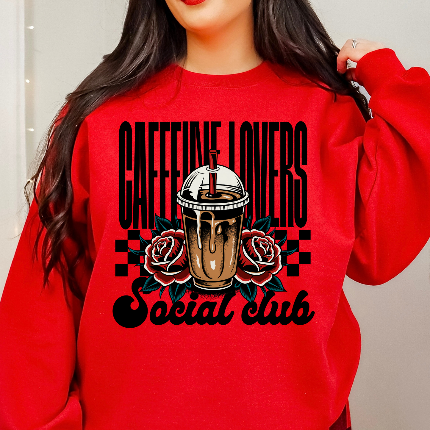 Caffeine Lovers Social Club Full Color DTF Transfer