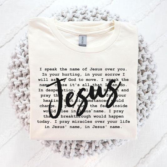 Jesus (Text Background) Full Color DTF Transfer