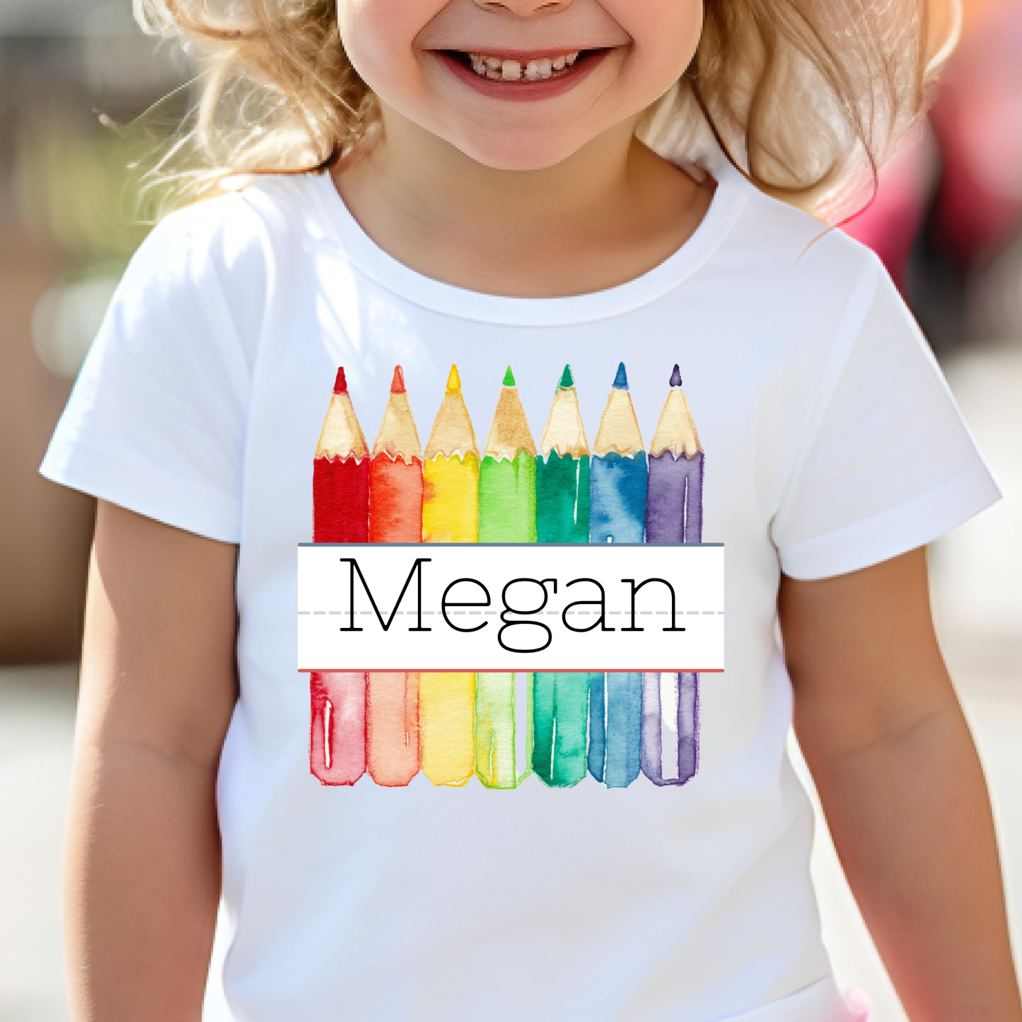 Personalized Watercolor Pencils Full Color DTF Transfer