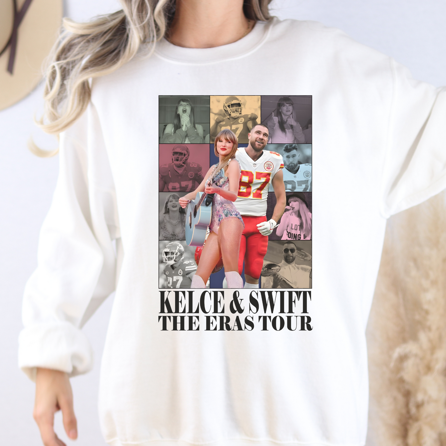 Kelce and Swift The Eras Tour (Chiefs) Full Color DTF Transfer