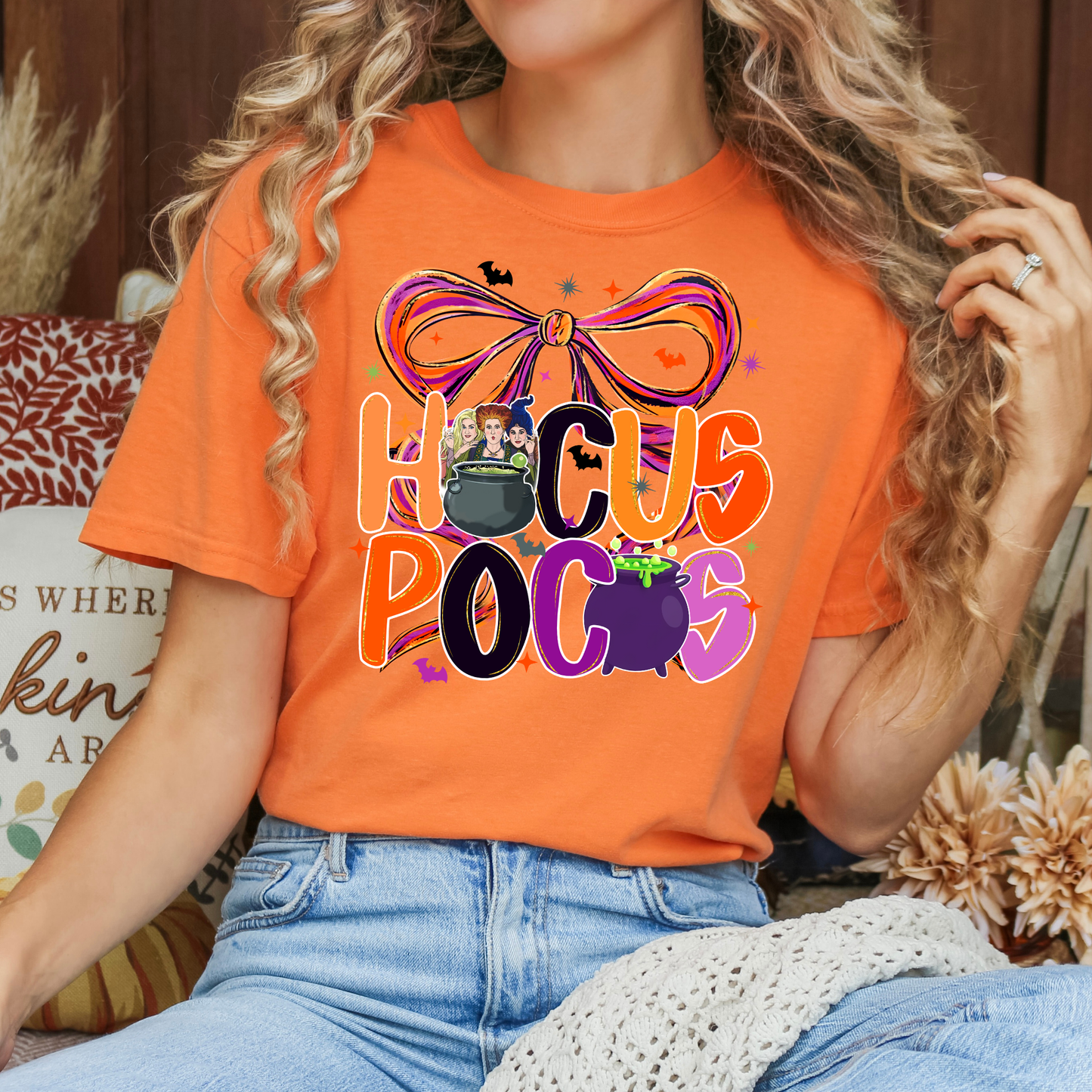 Hocus Pocus Bow Full Color DTF Transfer