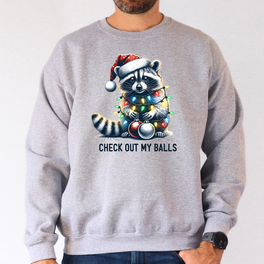 Check Out My Balls (Raccoon) Full Color DTF Transfer