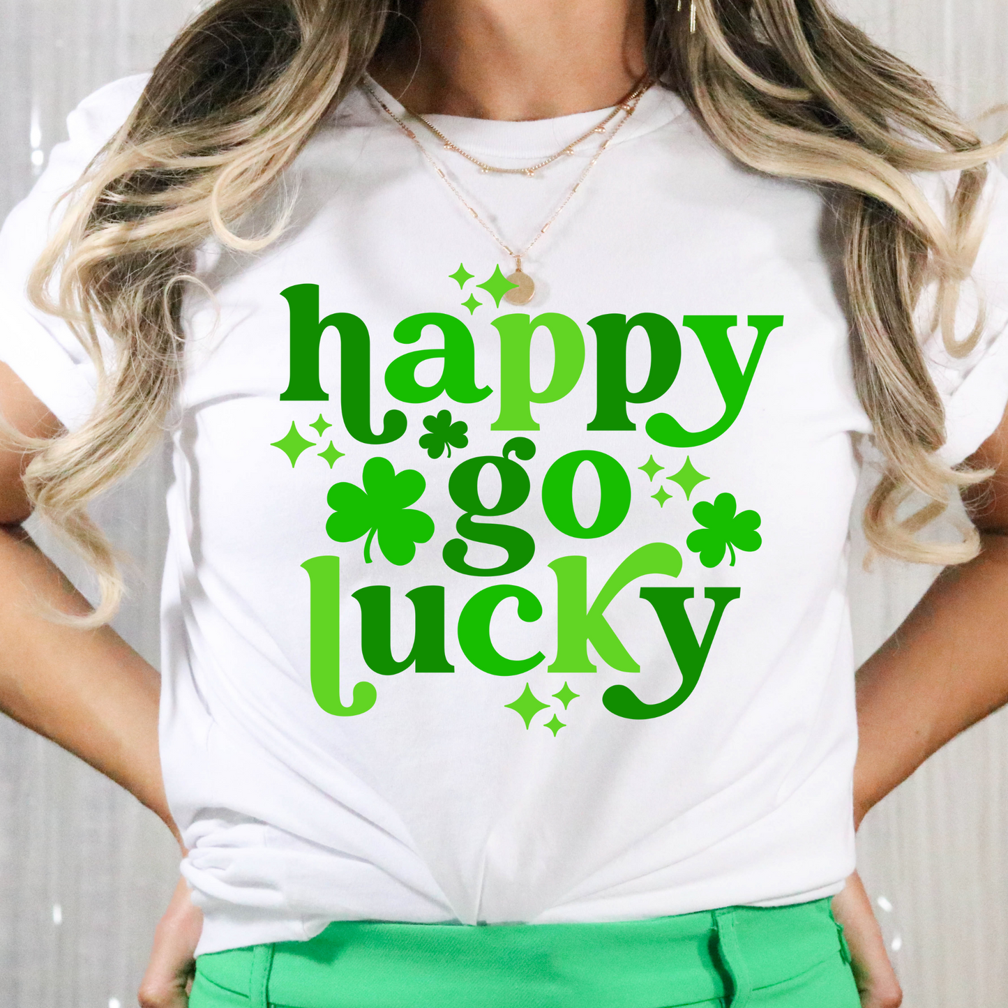 Happy Go Lucky Full Color DTF Transfer