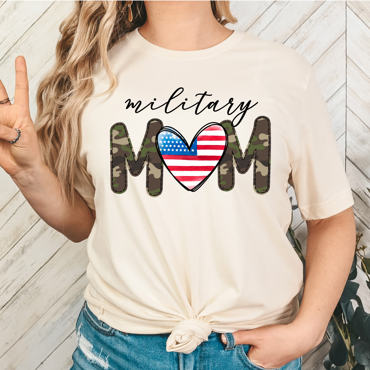 Military Mom Full Color DTF Transfer