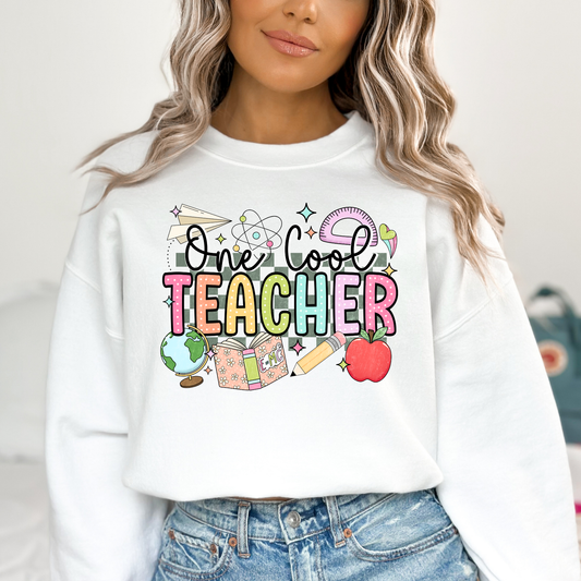 One Cool Teacher Full Color DTF Transfer