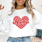 Mama Mini (Checkered Heart) Full Color DTF Transfer