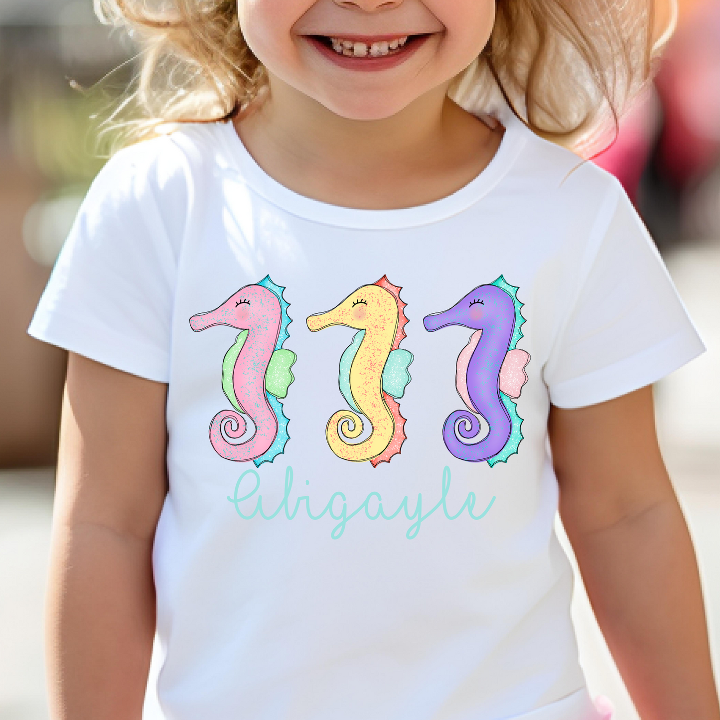 Personalized Seahorses Full Color DTF Transfer