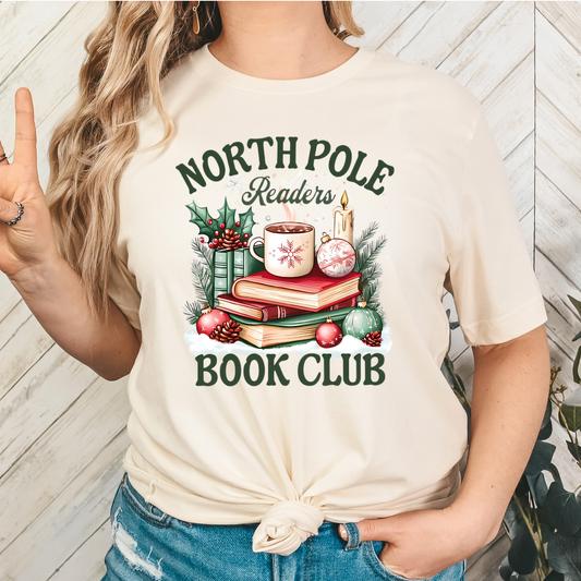 North Pole Book Club Full Color DTF Transfer