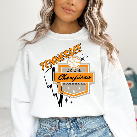 Tennessee Baseball Champions 2024 Baseball Full Color DTF Transfer