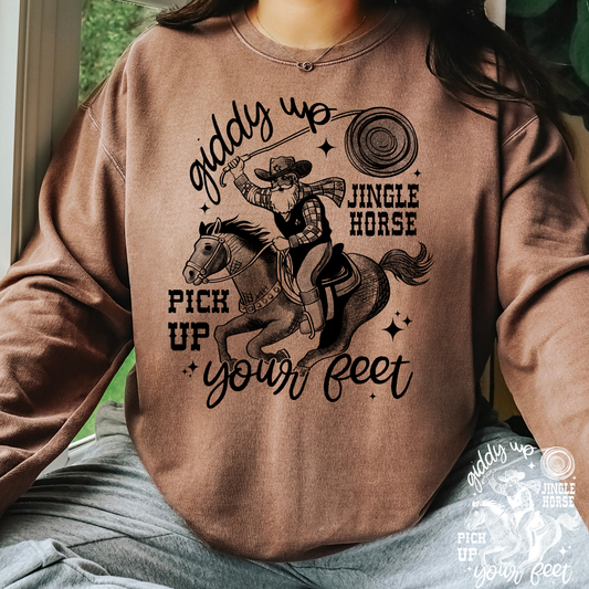 Giddy Up Jingle Horse Full Color DTF Transfer