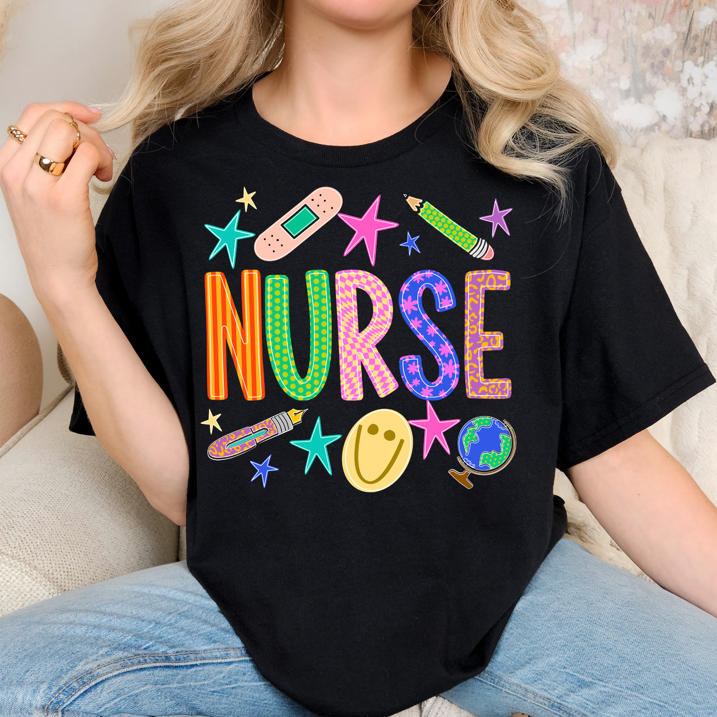 Nurse (Doodle Icons) Full Color DTF Transfer