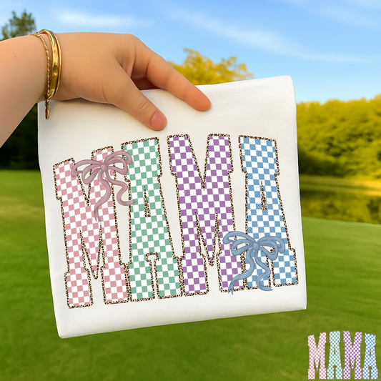 Checkered Mama (Spring Checkered) Full Color DTF Transfer