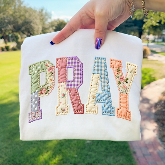 Patchwork Pray Full Color DTF Transfer