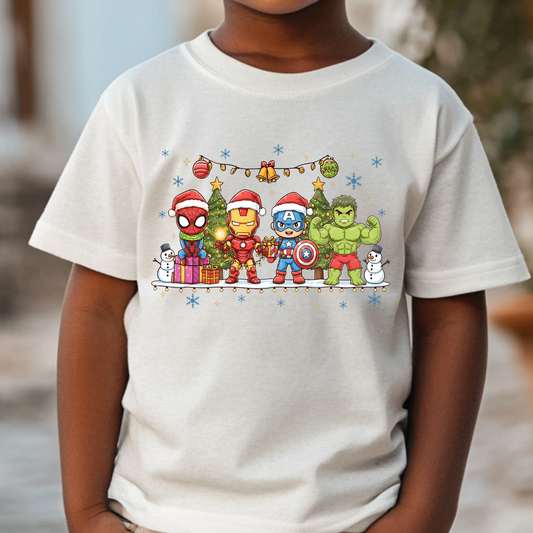 Christmas Superhero's Full Color DTF Transfer
