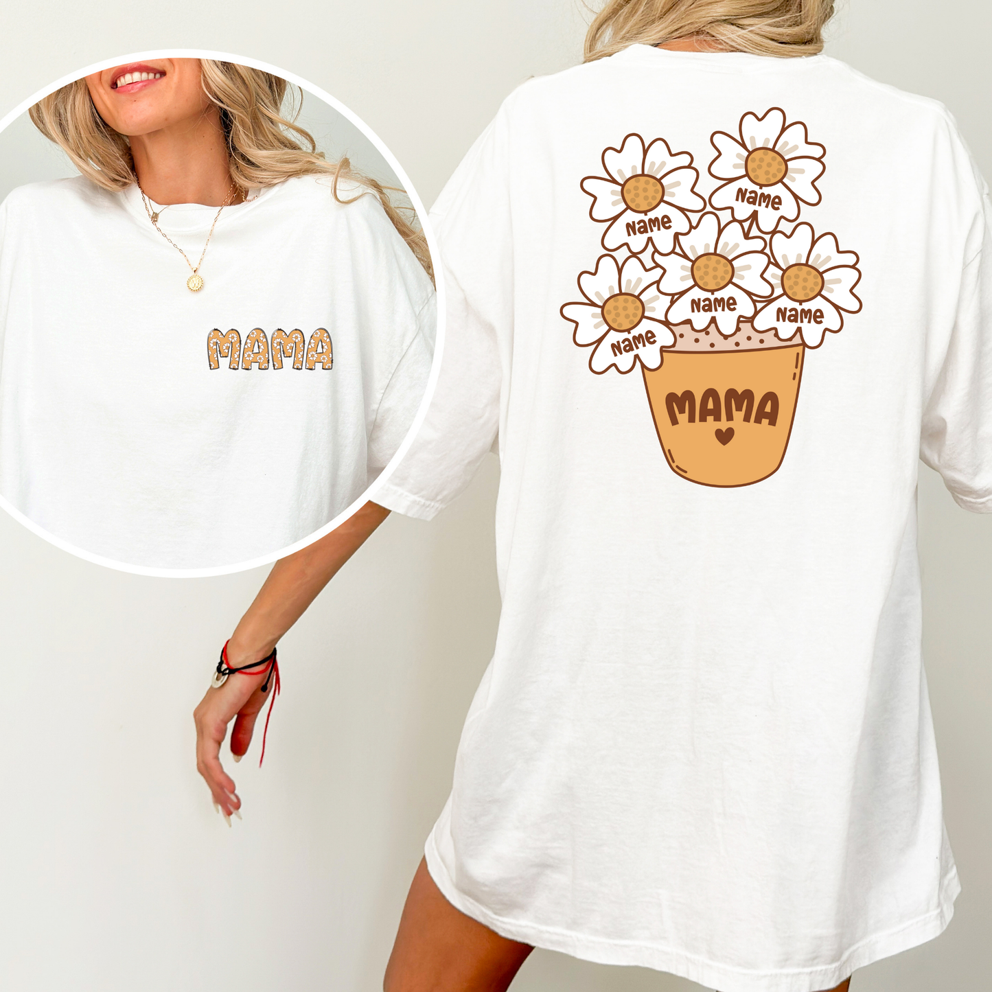 Potted (Up to 5 Names) Mama Pot Full Color DTF Transfer