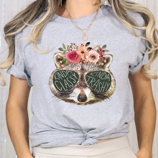 Racoon Kinda Classy Kinda Trashy Full Color DTF Transfer