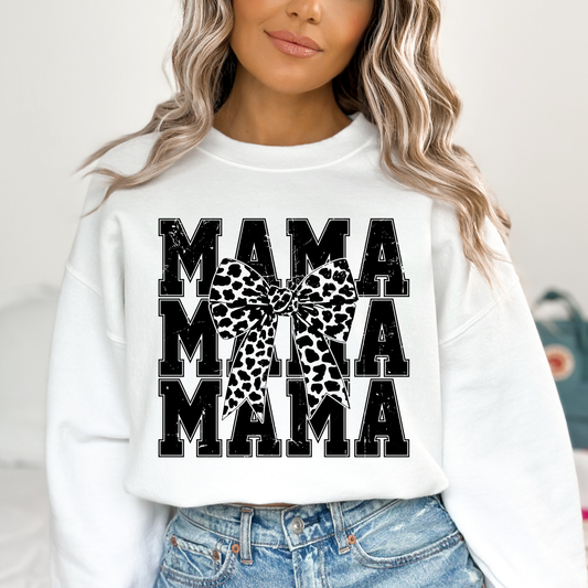 Mama (Repeat) w/ Bow Full Color DTF Transfer