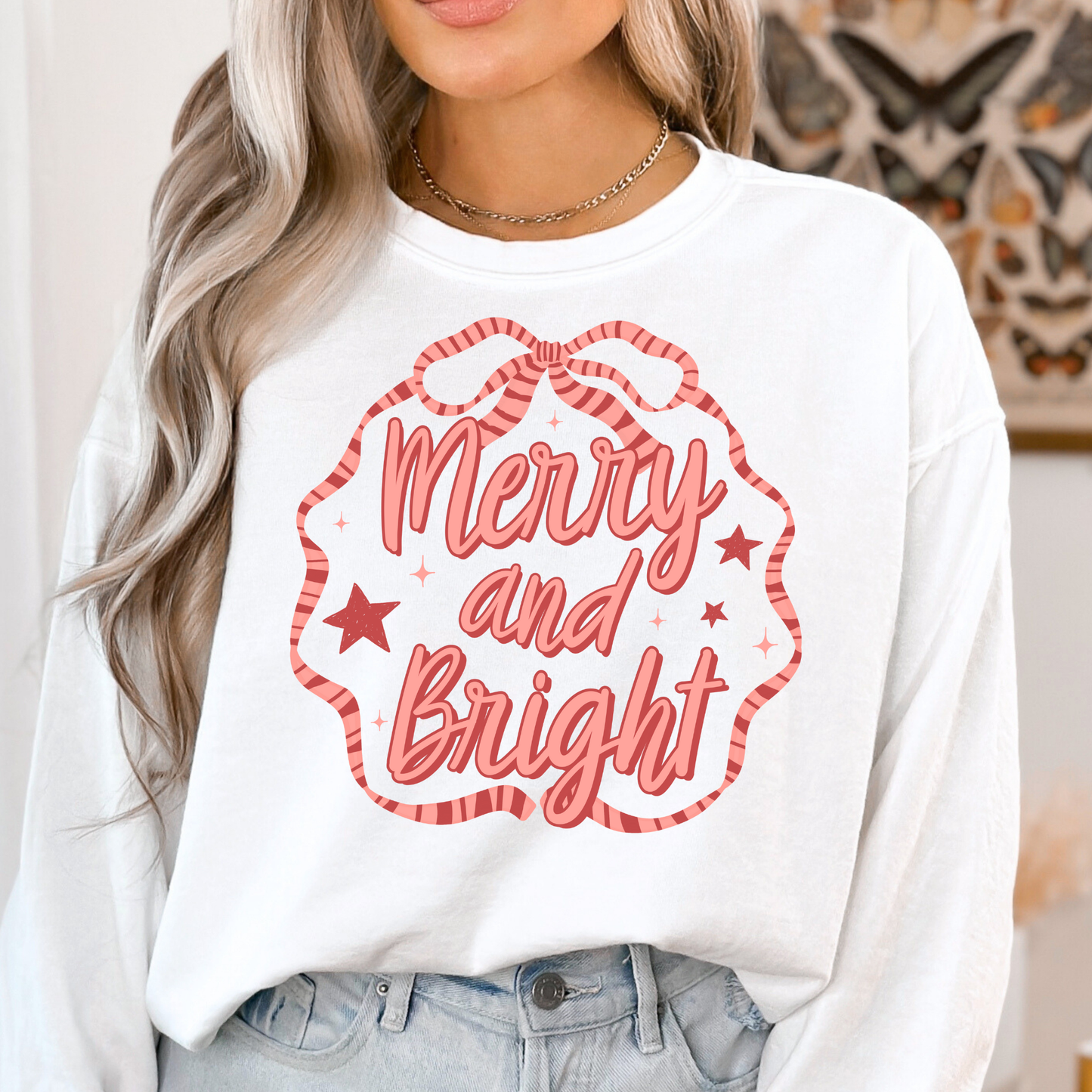 Merry and Bright Full Color DTF Transfer