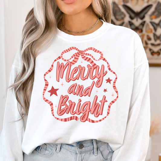 Merry and Bright Full Color DTF Transfer