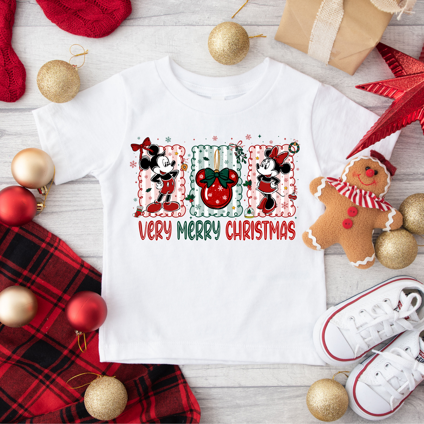Very Merry Christmas Mickey/Minnie Full Color DTF Transfer