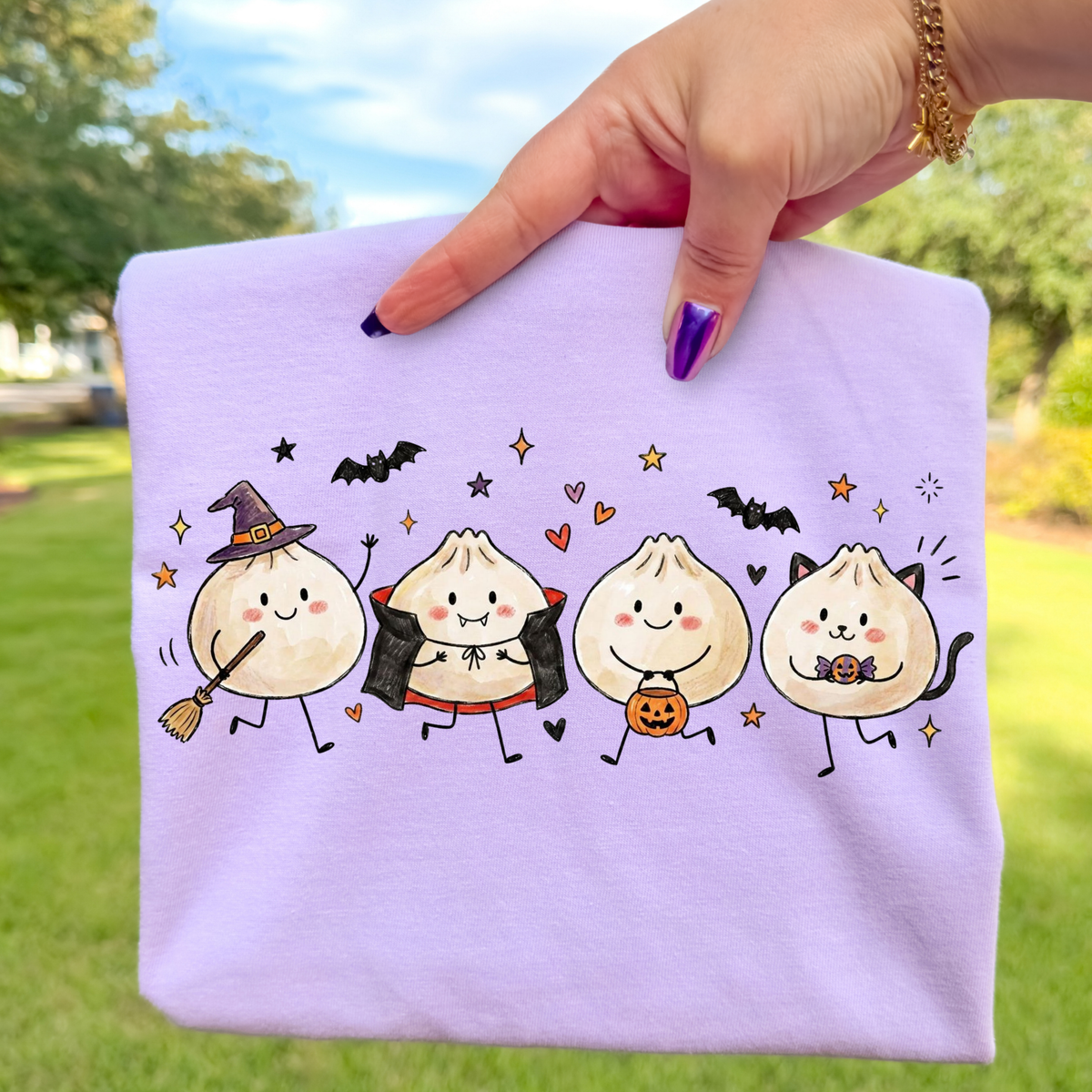 Halloween Doodle Dumplings Full Color DTF Transfer