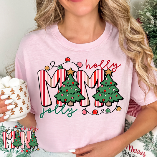 Holly Jolly Mama (Mini Option) Full Color DTF Transfer