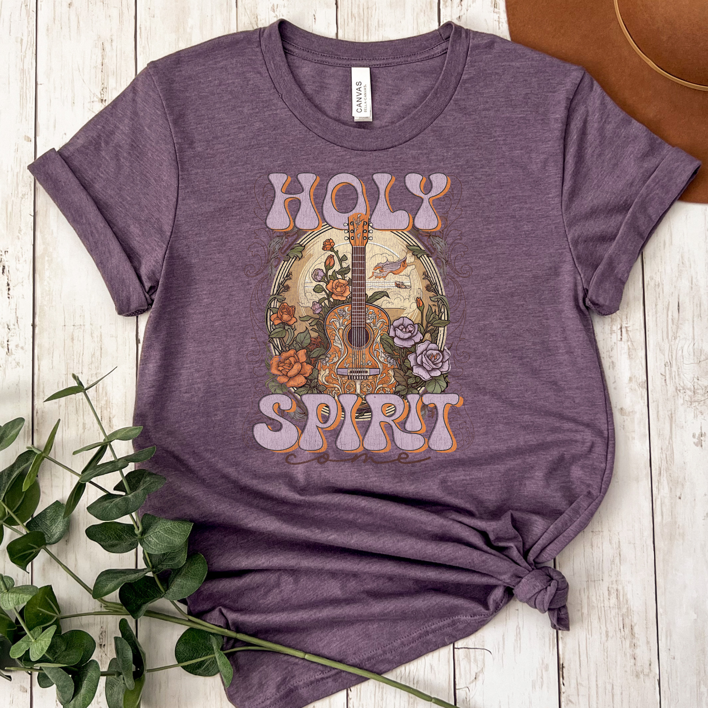 Holy Spirit Come (Guitar/Floral) Full Color DTF Transfer