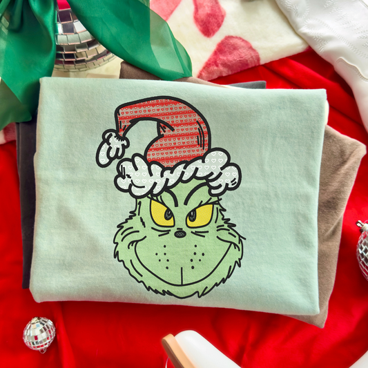 Sketch Grinch Full Color DTF Transfer