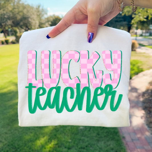 Lucky Teacher Full Color DTF Transfer