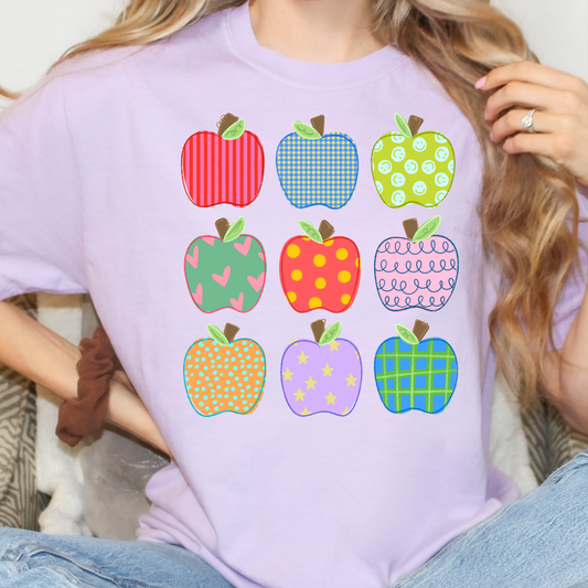 Colorful Apples Full Color DTF Transfer