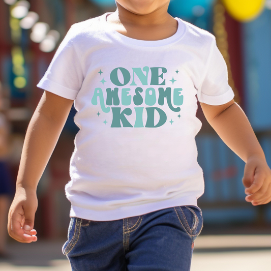 One Awesome Kid (Blue/Girl Color Options) Full Color DTF Transfer